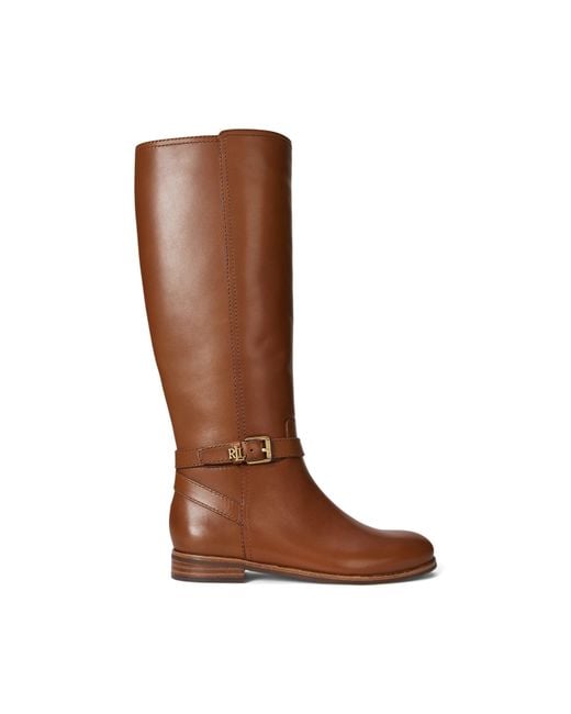 Ralph Lauren Brown Brook Knee High Boots