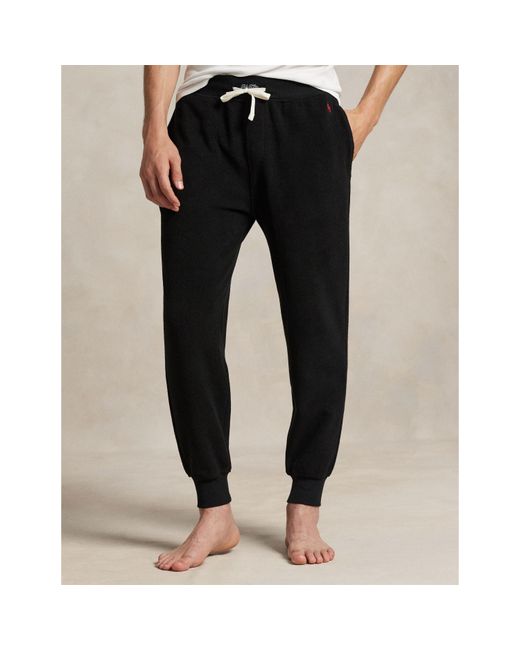 Polo Ralph Lauren Black Lounge Closed Hem Tapered Joggers for men