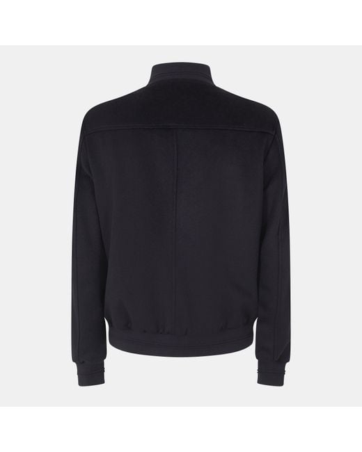 Pal Zileri Blue Structured Bomber Jacket for men