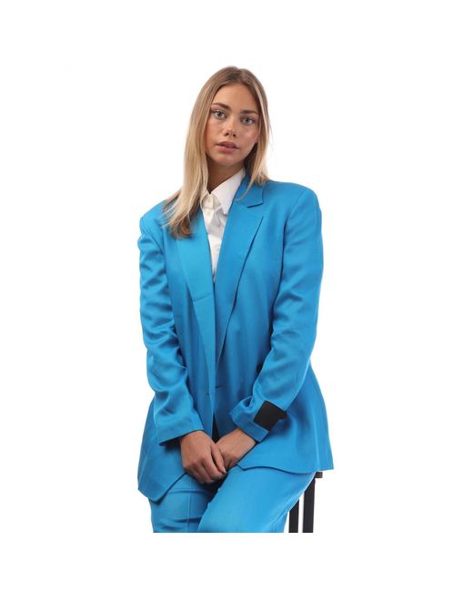 HUGO Blue Double Breasted Blazer Jacket