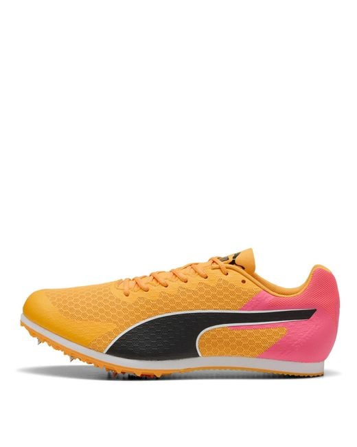 PUMA Orange Evospeed Star 9 Track Running Spikes for men