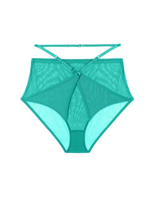 Playful Promises Green Eddie Crossover High Waist Brief