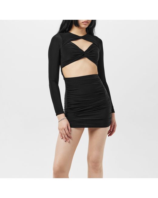 Missy Empire Black Slinky Cut Out Dress