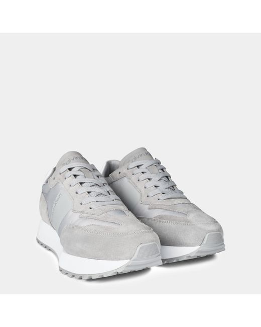 Calvin Klein White Suede Trainers for men