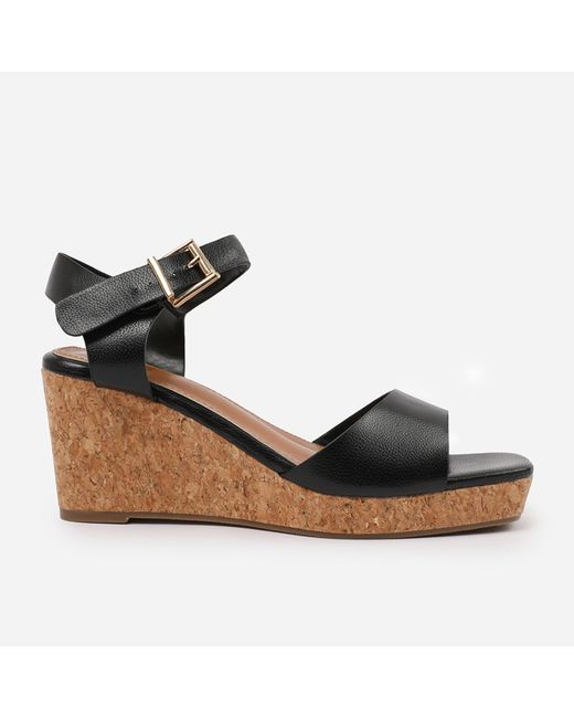 Where's That From Blackpu Giselle Wide-Fit Wedge Sandals With Buckle