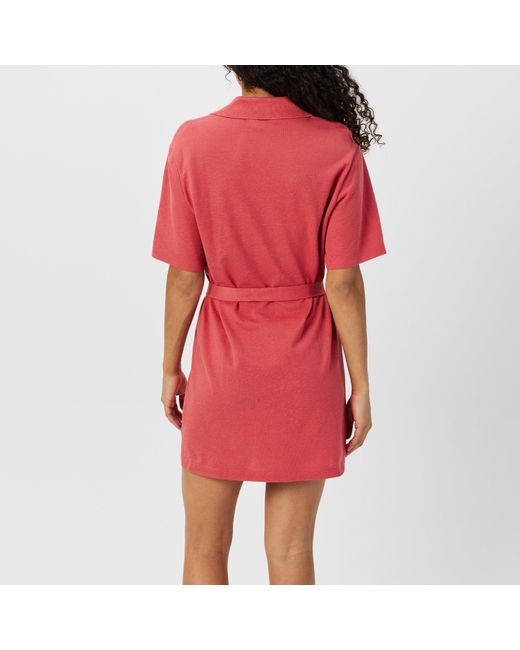 Lacoste Red Short-Sleeve Dress Shirt