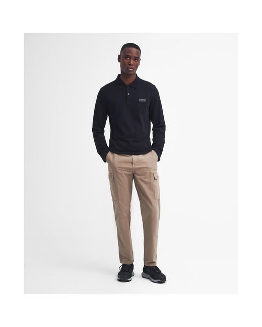 Barbour Blue Long Sleeve Polo Shirt for men