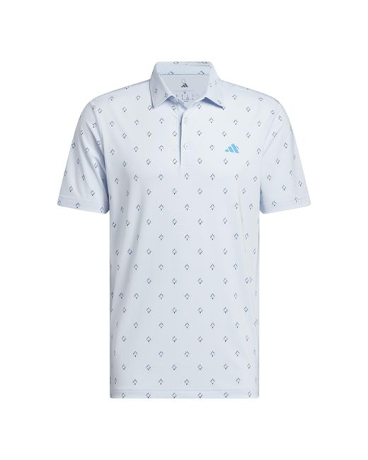 Adidas Blue Short Sleeve Performance Polo Shirt for men