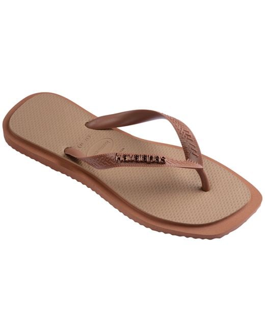 Havaianas Natural Top Square Fusion Flip Flops