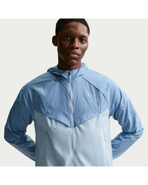 Nike Blue Stride Repel Uv Running Jacket for men