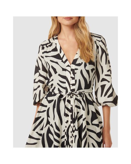 Forever New Black Alicia Rope Tie Mini Dress
