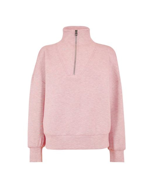 Varley Pink Hawley Half Zip Sweatshirt