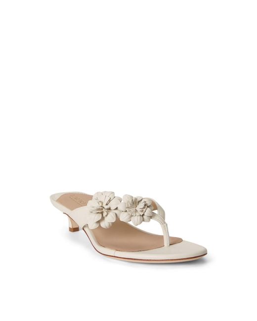 Ralph Lauren Natural Heeled Mules