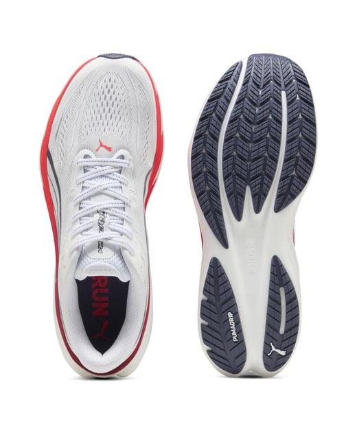 PUMA White Velocity Nitro 5 Road Running Shoes for men