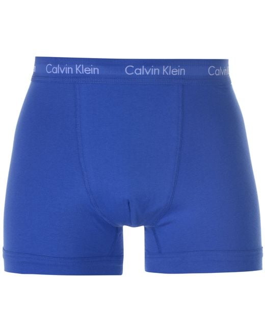 Calvin Klein Blue 3-Pack Cotton Stretch Boxer Shorts for men
