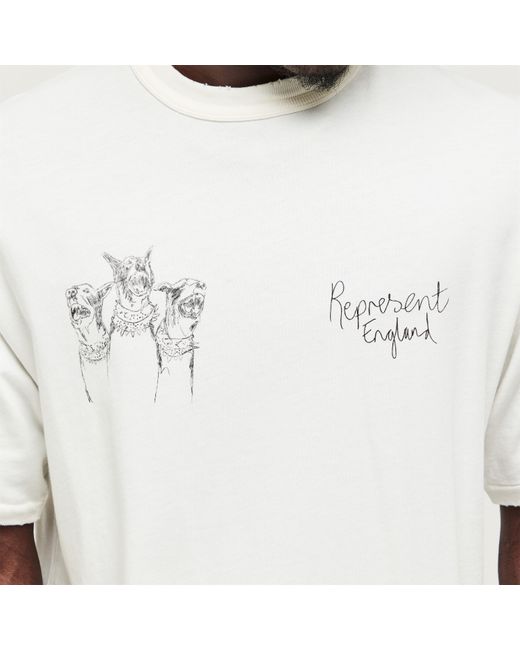 Represent White Oversized T-Shirt for men