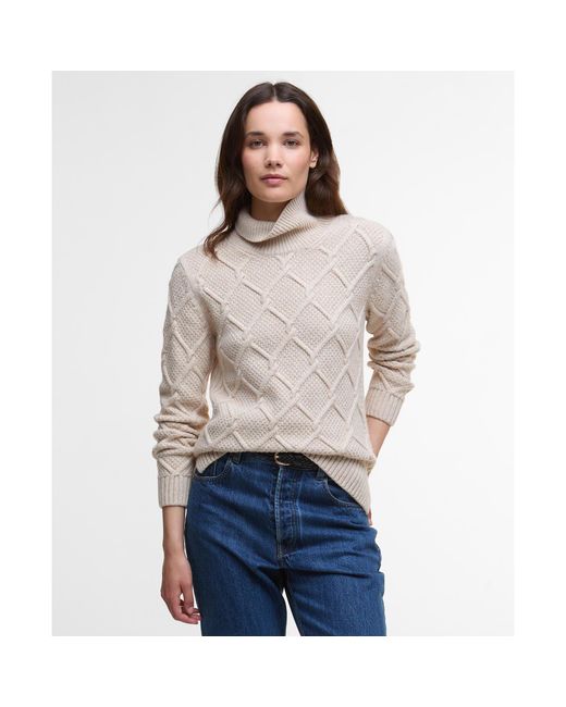 Barbour Natural Burne Roll Neck Jumper