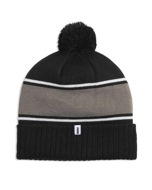 PUMA Black Sport Pom Beanie for men