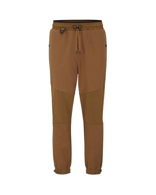 Boss Brown Sipstop Closed Hem Jersey Jogger for men