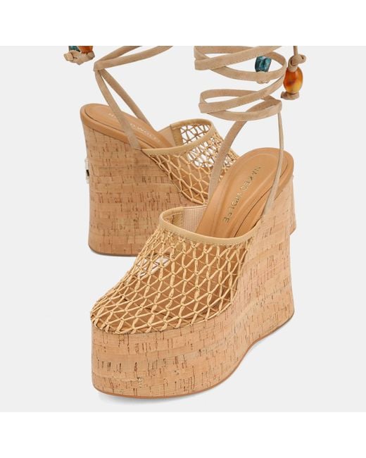 Naked Wolfe Natural Wedge Sandals