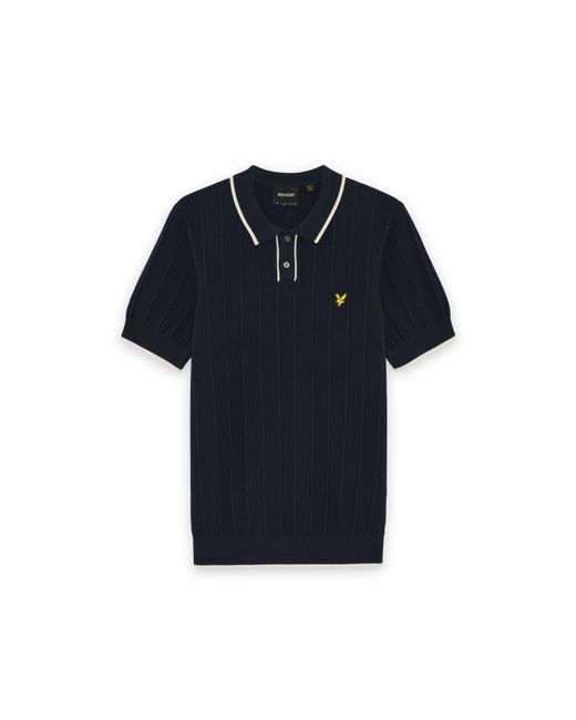 Lyle & Scott Blue Short Sleeve Polo Shirt for men