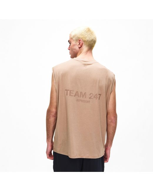 REPRESENT 247 Natural Team Tank Performance Gym Vest for men