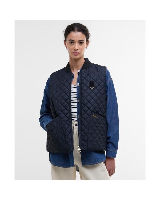 Barbour Blue Rosalie Quilted Sleeveless Gilet