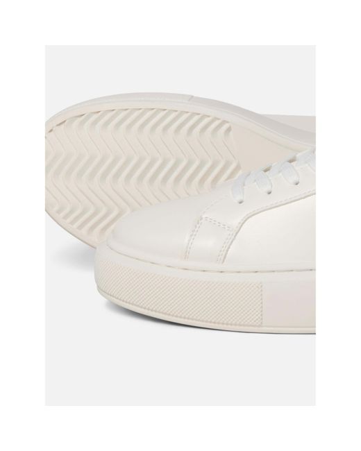 Jack & Jones White Aspire Cupsole Pu Sneakers for men