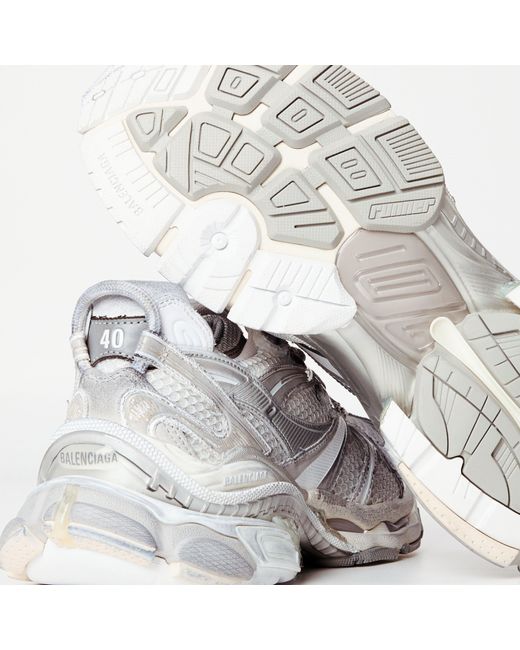 Balenciaga White Leather Runners