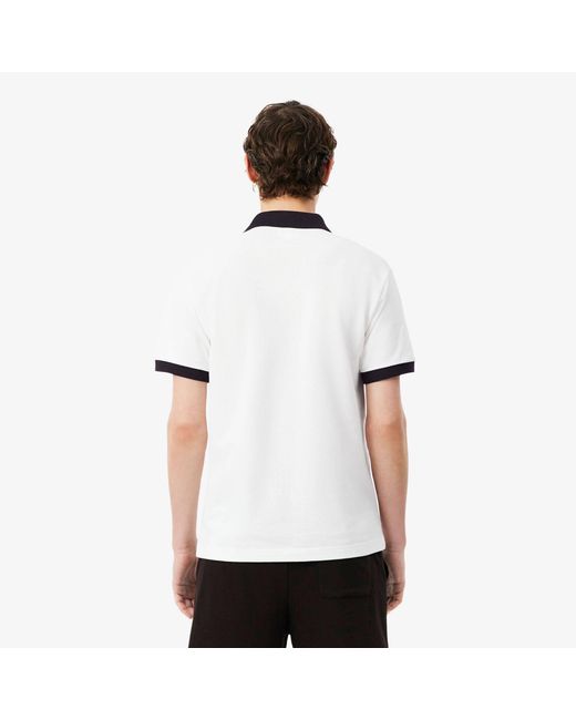 Lacoste White Short Sleeve Polo Shirt for men