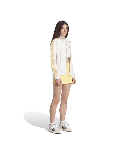 Adidas Originals White Crepe Tracksuit Top