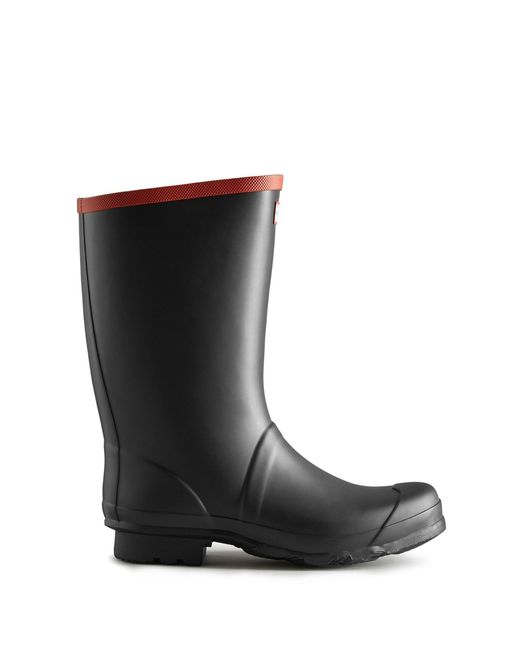 Hunter Black Argyll Short Knee Wellington for men