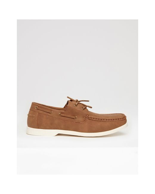 Threadbare Brown Boat Shoes for men