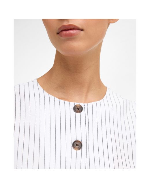 Barbour White Sleeveless Shirt