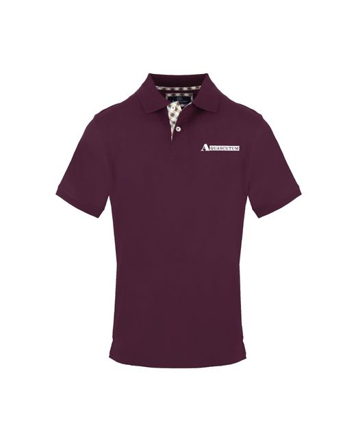Aquascutum Purple Polo Short Sleeve Polo Shirt for men