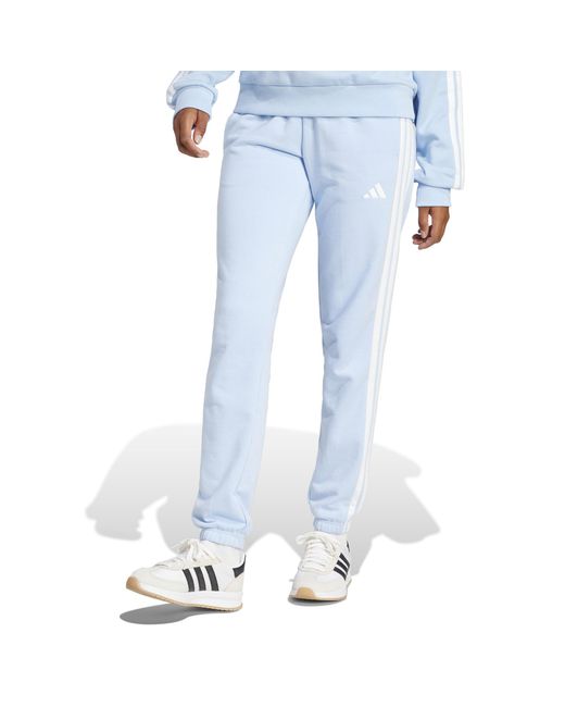 Adidas Blue Essentials 3-Stripes Pants Slim