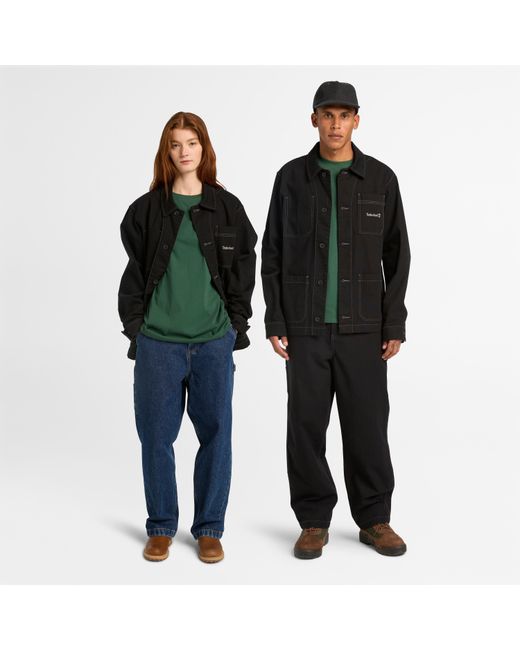 Timberland Black Timb Chore Canvas Overshirt for men