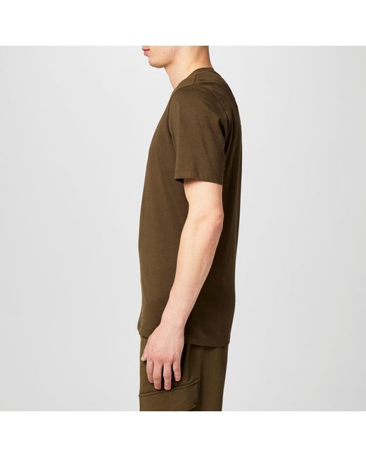 C P Company Green Block Logo Regular Fit T-Shirt for men