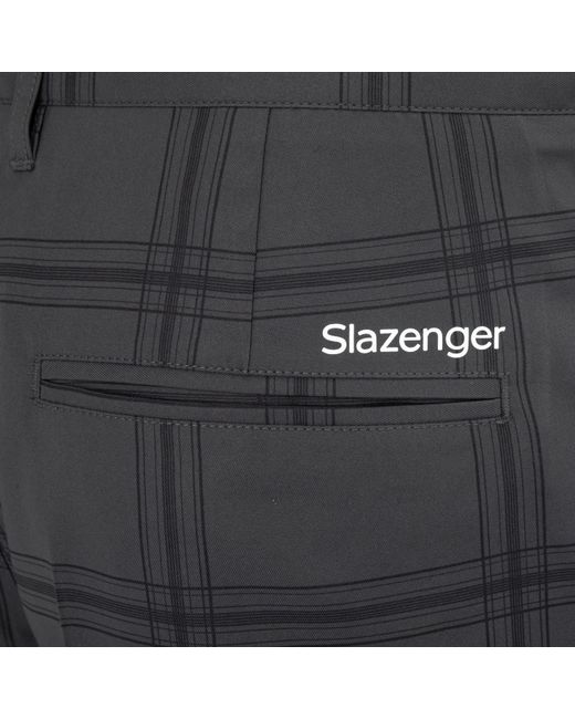 Slazenger 1881 Gray Check Golf Trousers for men