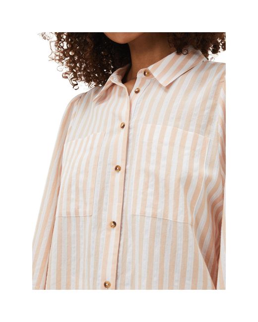 Phase Eight Natural Vixen Stripe Collared Blouse