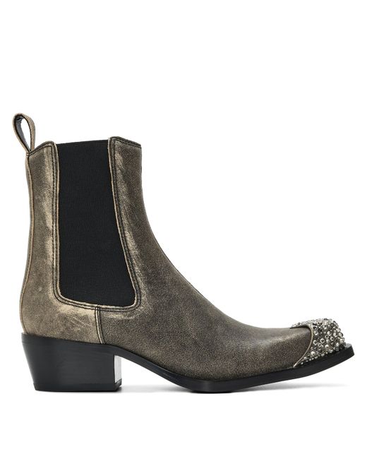 DIESEL Brown Calmity Ankle Heeled Boots