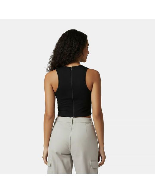 Jack Wills Black Ponte Cut-Out Racerback Vest