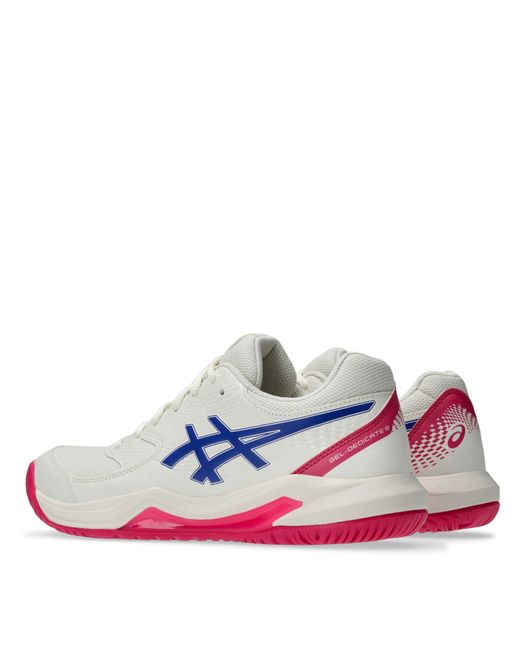 Asics White Gel-Dedicate 8 Tennis Shoes