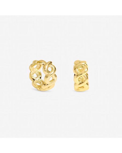 Jon Richard Metallic Plated Infinity Hoop Earrings