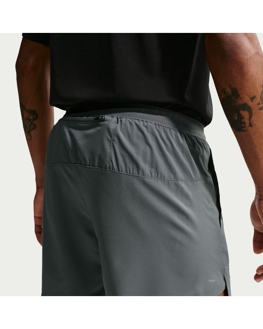 Nike Gray Stride 5In Performance Shorts for men
