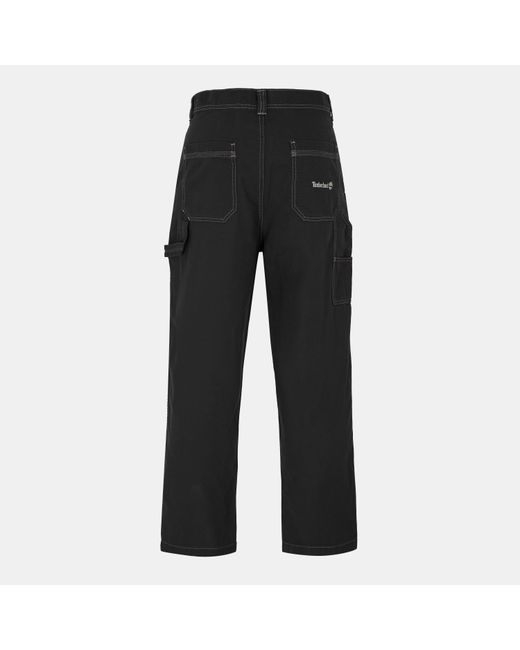 Timberland Black Canvas Straight Leg Trouser for men