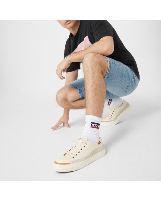 Levi's Natural Square Canvas Low Trainers for men