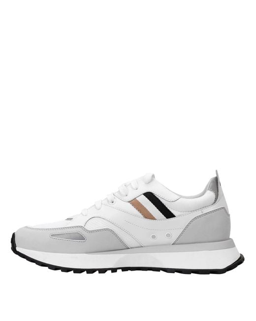Boss White Jonah Runner Style Trainer for men