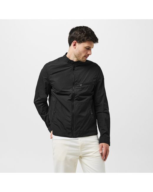Belstaff Black Walkham Long Sleeve Full Zip Bomber Jacket for men