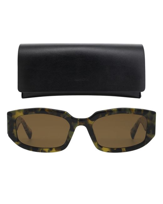 AllSaints Brown Arlon Rectangle Sunglasses